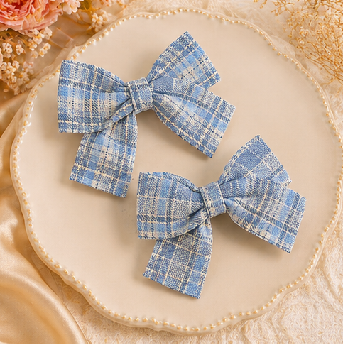 Blossom Check Bow