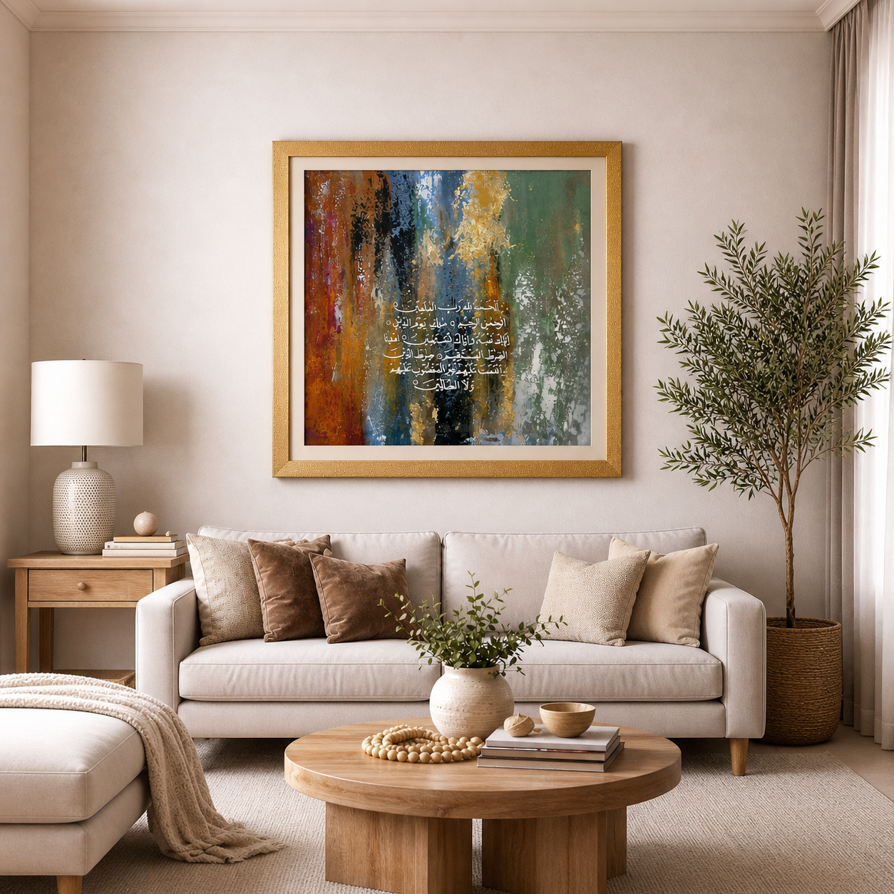 Emerald Glow Surah AL-fatiha Painting