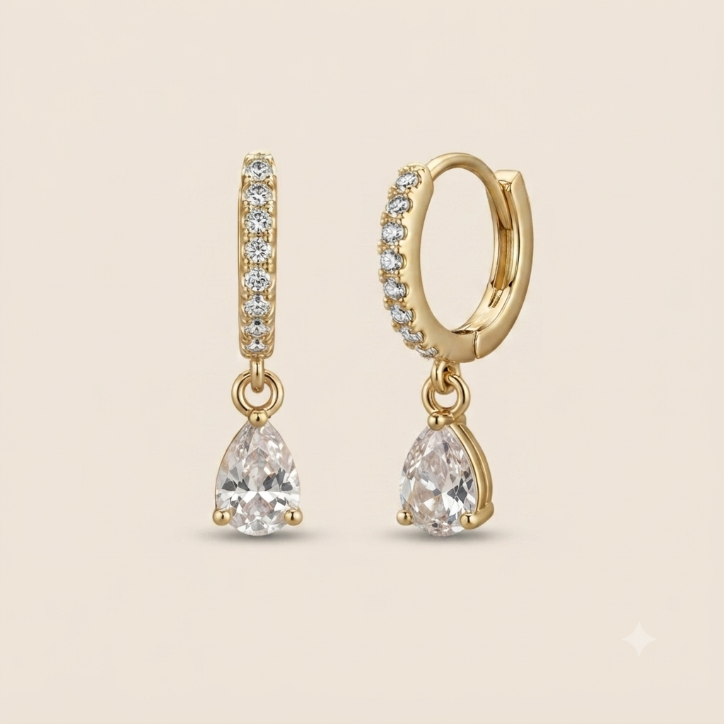 Golden Raindrop Earrings