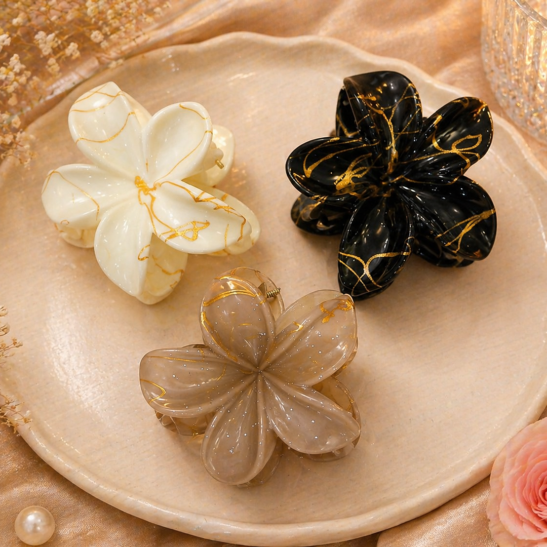 Luxe Petal Hair Claw Clips