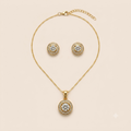 Radiant Halo Jewelry Set