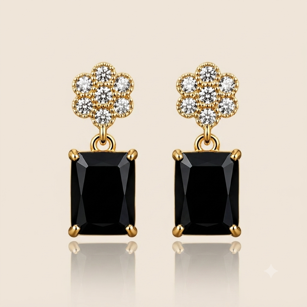Royal Crystal Drop Earrings