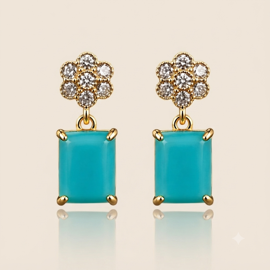 Royal Crystal Drop Earrings