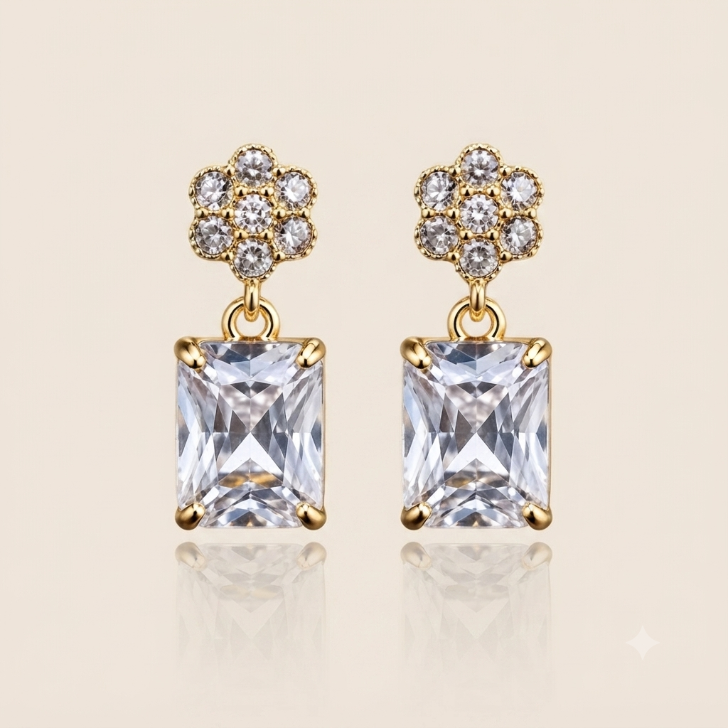 Royal Crystal Drop Earrings