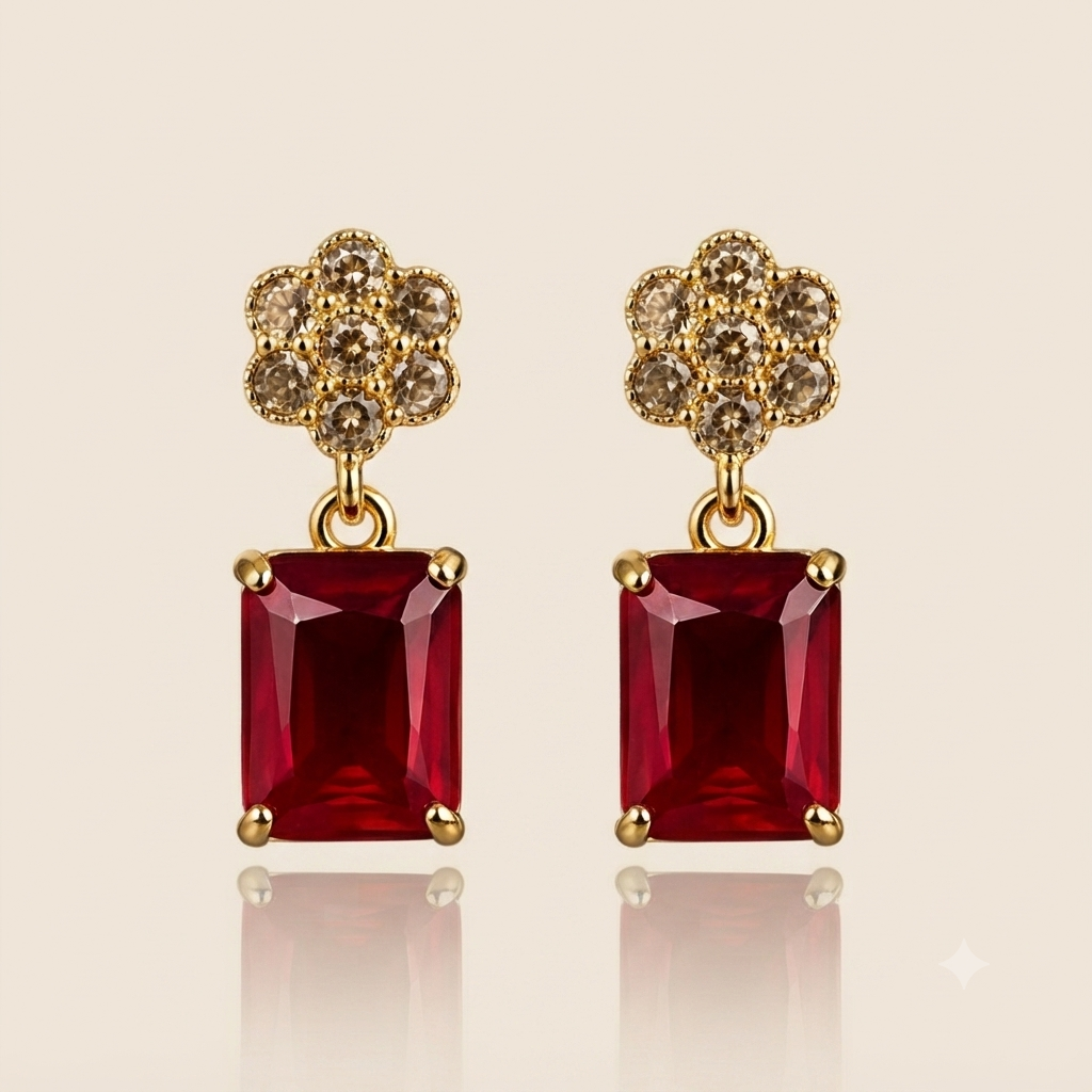 Royal Crystal Drop Earrings